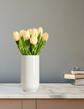Artificial Tulip Flower Sticks (5 Sticks, 35 cm, White)